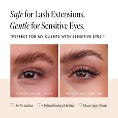 Borboleta Lash Serum before-and-after example indicating fuller-looking lashes