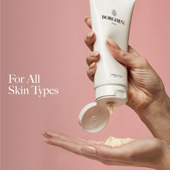 Borghese Crema Saponetta sea-salt exfoliation softens and purifies texture without granules.