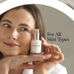 Borghese Fluido Protettivo Eye Lift texture swatch emphasizes smooth featherweight feel for daily use