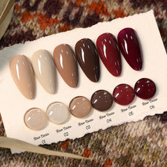 Born Pretty brown beige khaki gel polish swatches for versatile outfits