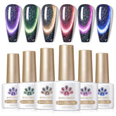 Born Pretty cat-magnetic-effect-closeup reveals shimmering cat-eye nails.