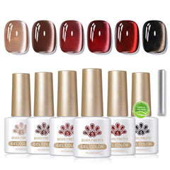 Born Pretty Cat Magnetic Eye gel polish swatches reveal rich, pigmented fall shades