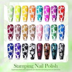 Born Pretty holographic stamping polish for iridescent nail art.