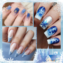 Born Pretty light blue gel nail swatches highlight soft spring vibes with shine.
