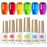 Born Pretty neon jelly gel polish red bottle for bold nightlife nails with shine.