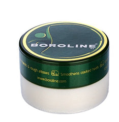 La crema BOROLINE para talones agrietados suaviza la piel y favorece el cuidado.
