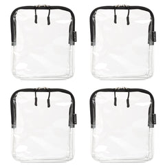 BORSALI quart-size bag front view shows TSA-friendly design for quick security checks.