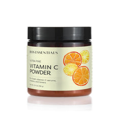 Bos Essentials Vitamin C Powder cosmetic-grade label highlighting purity