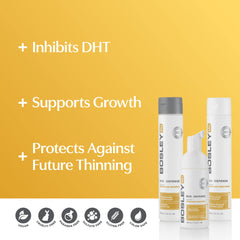 BosDefense Volumizing Conditioner bottle provides weightless lift for thicker-looking hair