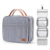 Bosidu Hanging Travel Toiletry Bag shows side handle for easy grabbing and organizing.
