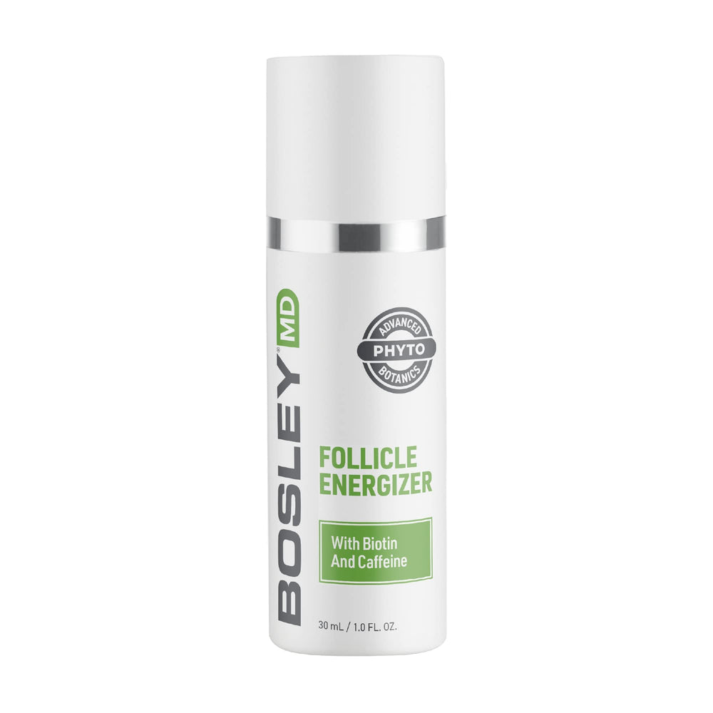 BosleyMD Healthy Hair Scalp Energizer bottle ready for daily use to support scalp vitality.
