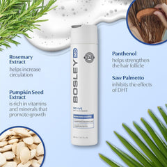BosRevive Nourishing Shampoo lather-on-hair showing rich cleansing