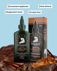 Bossman jelly-texture closeup highlights thick, moisture-rich formula for a softer beard