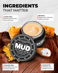 Bossman MUDstache texture closeup demonstrates clay-like consistency for easy application.