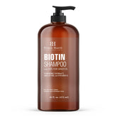 Botanic Hearth Biotin Shampoo bottle with ginger oil for invigorating scalp refreshment.
