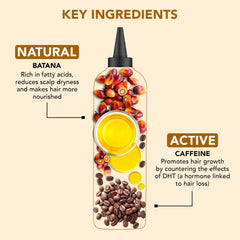 Botanic Hearth caffeine-batana oil comb-tip distributes oil through strands to reduce frizz.