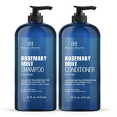 Botanic Hearth Rosemary Mint Shampoo bottle with fresh scent promotes hair thickening.