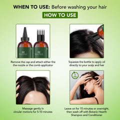 Botanic Hearth Tea Tree Oil bottle closeup highlighting purity for gentle scalp care