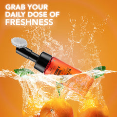 Botanic Hearth Vitamin C foaming face wash lather demonstrates brightening cleanse