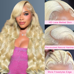 BOTNNS 613 lace-front wig HD 13x6 for invisible scalp blend
