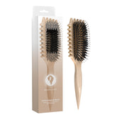 Bounce Curl Original Define EdgeLift Brush tan closeup of vegan boar bristles for defined curls