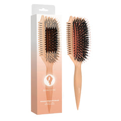 Bounce Curl Volume EdgeLift Brush 5-in-1 tool demonstrating volumized curls.
