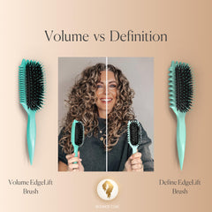 Bounce Curl EdgeLift Brush edge design closeup demonstrates precise curl clump separation