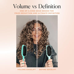 Bounce Curl Volume EdgeLift Brush narrow edge lifting curl clumps for volume.