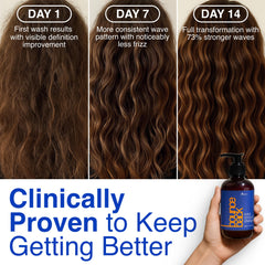 Bounce Style Wave Revival Shampoo frizz-free finish on styled curls