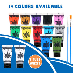 Bowitzki face paint cream texture close-up for easy blending and quick coverage.