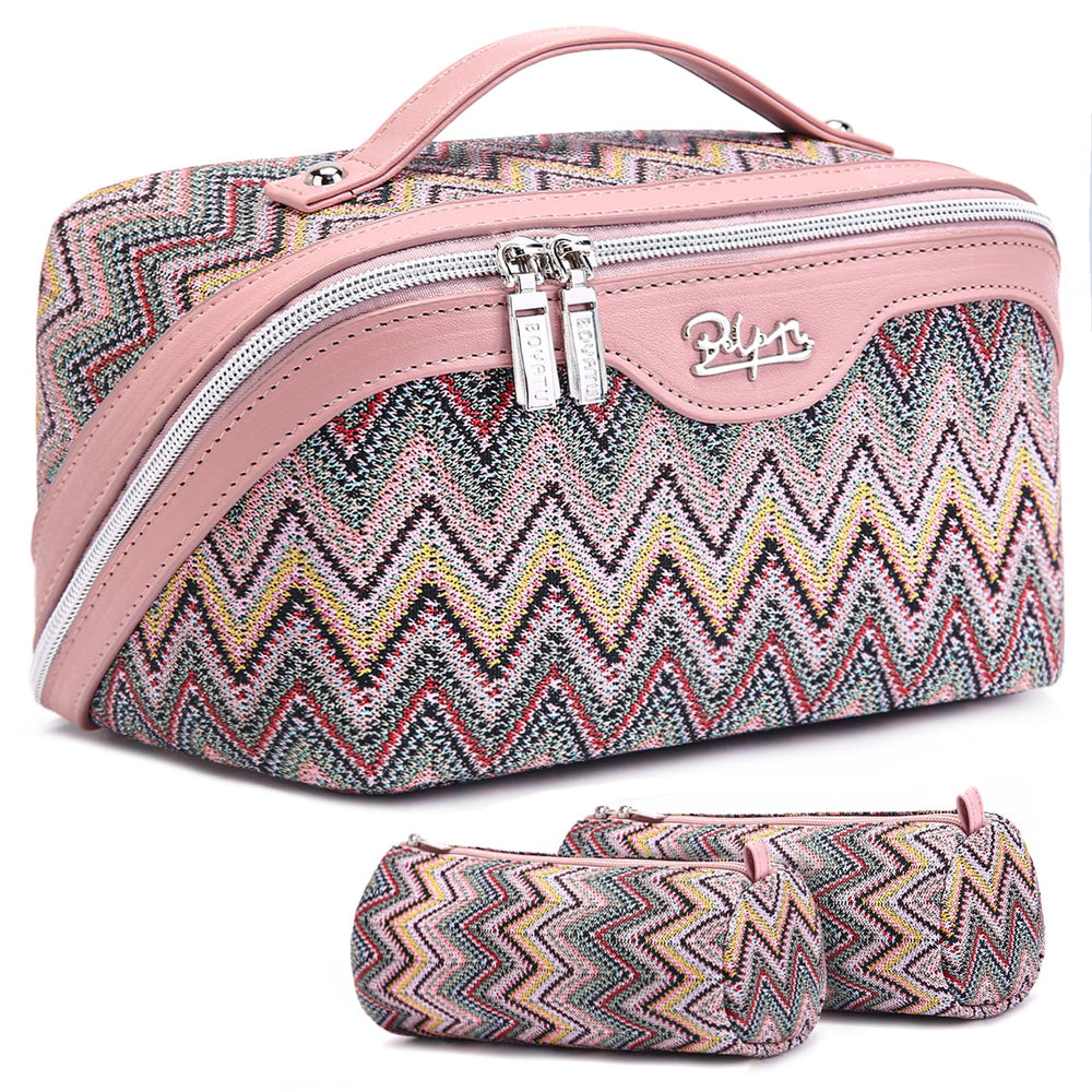 Boyatu travel makeup bag demonstrates large capacity for cosmetics on the go
