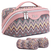 Boyatu travel makeup bag demonstrates large capacity for cosmetics on the go