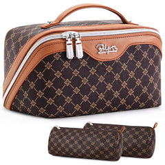 BOYATU travel makeup bag shows its large capacity with organized compartments for easy packing.