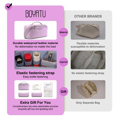 BOYATU large-capacity pouch fits 8oz bottles and more for travel