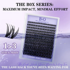 B&Qaugen Flora Lash Clusters Kit tools laid out for precise, beginner-friendly lash application.