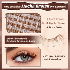 B&Qaugen Mochalash01 fiber-detail reveals fluffy, lightweight lashes for comfortable wear.