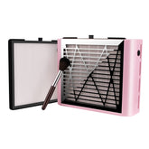 BRANTMAKER Nail Dust Collector pink front view for cleaner acrylic workspaces.