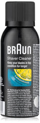 Braun 5002724 shaver cleaner spray bottle cleans shaver cutters for smoother operation.