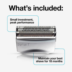 Braun Series 7 70S replacement-clip-on image highlights quick install