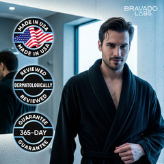 Bravado Labs delay cream texture close-up highlights non-sticky, water-based formula.