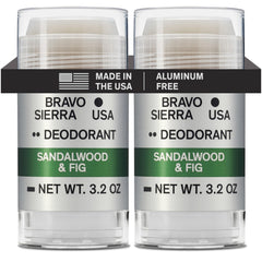 Bravo Sierra deodorant sandalwood-fig bottle provides all-day freshness.