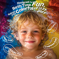 BreezeDream tablets dissolve in water, producing bright, residue-free color swirls.