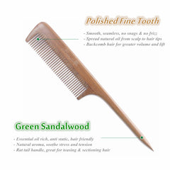 Breezelike sandalwood comb packaging with logo showcases premium, gift-ready presentation for men and women.