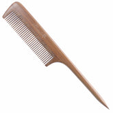Breezelike sandalwood fine-tooth comb closeup highlighting natural aroma for smooth detangling.