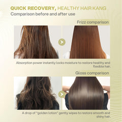Bremod Performance 10in1 Hair Serum frizz-control application on hair for sleek results.