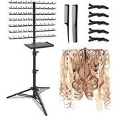 BRIAN & DANY 140-peg braiding hair rack standing keeps braids organized for quick sessions.