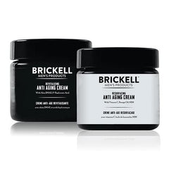 Brickell Day and Night routine box demonstrates comprehensive anti-aging care for daily protection.