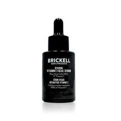 Brickell Men's Anti Aging Serum bottle for overnight skin support.