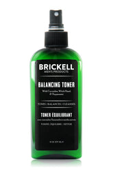 Brickell Men's Balancing Toner bottle pour for oil-control refresh