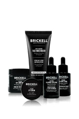 Brickell Men's Complete Defense Night Cream jar with rich, soothing nighttime texture.